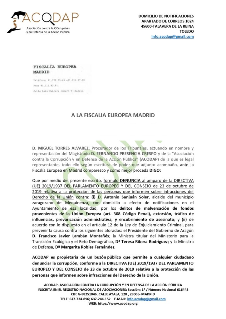 Denuncia FISCALIA FONDOS EUROPEOS MEQUINENZA.- firmada_page-0001